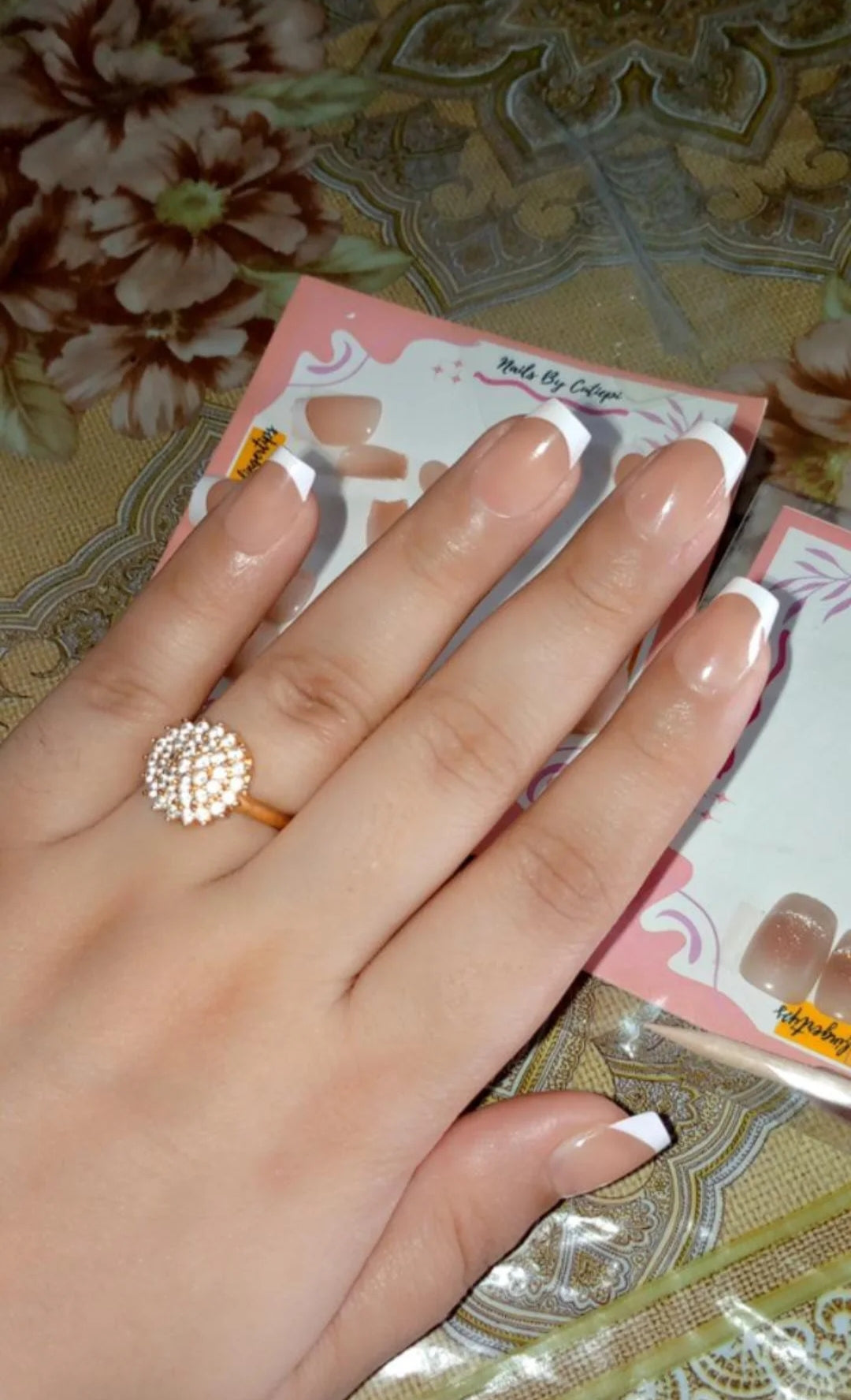 Ombre French- 30pcs Salon Quality French Nails with Application Kit