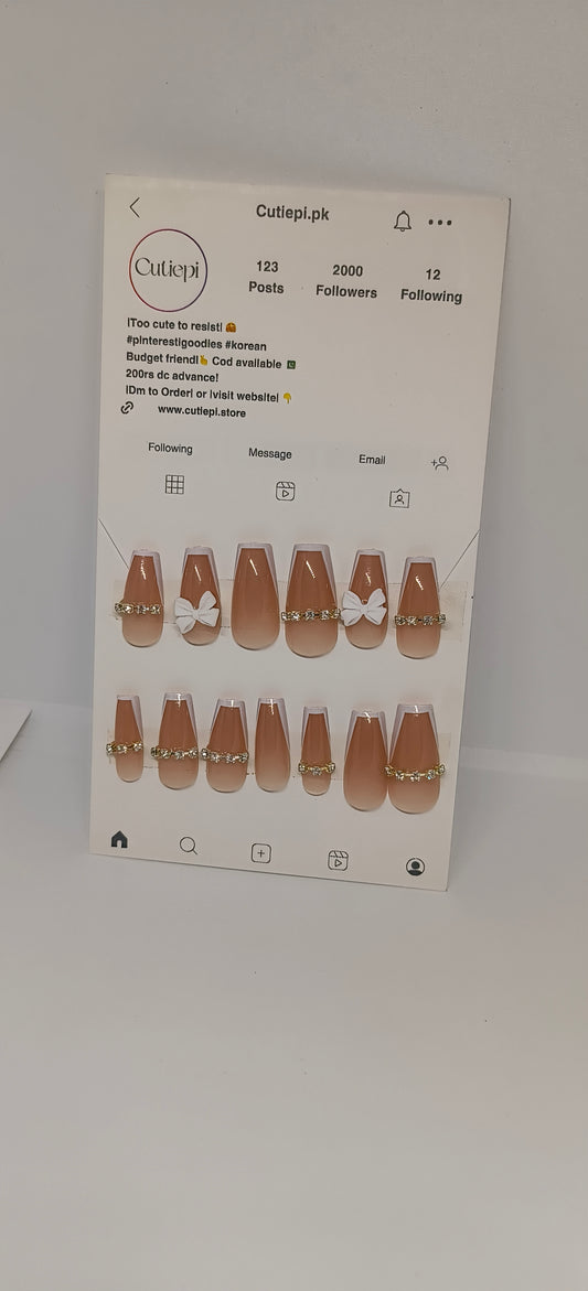 White French Elegance- 24pcs with Application Kit