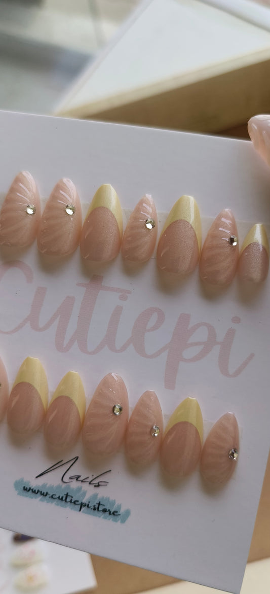 Lime Vibe- 12pcs Premium 3d nails with application kit