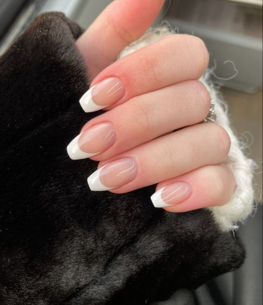 Ombre French-Medium Long-20pcs with Application Kit