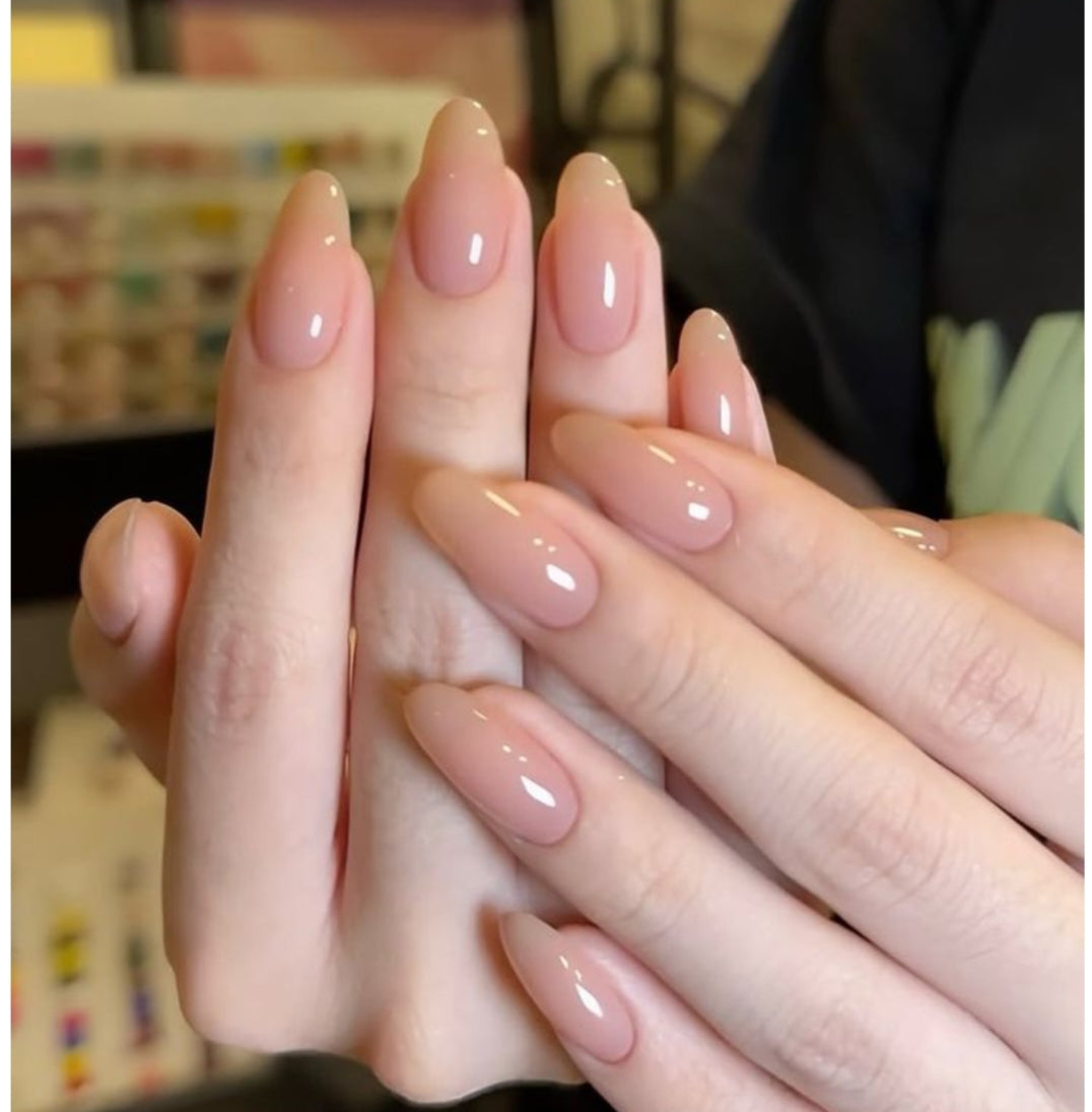 Nude Shine-30 Routine Wear Premium Nails with Application Kit