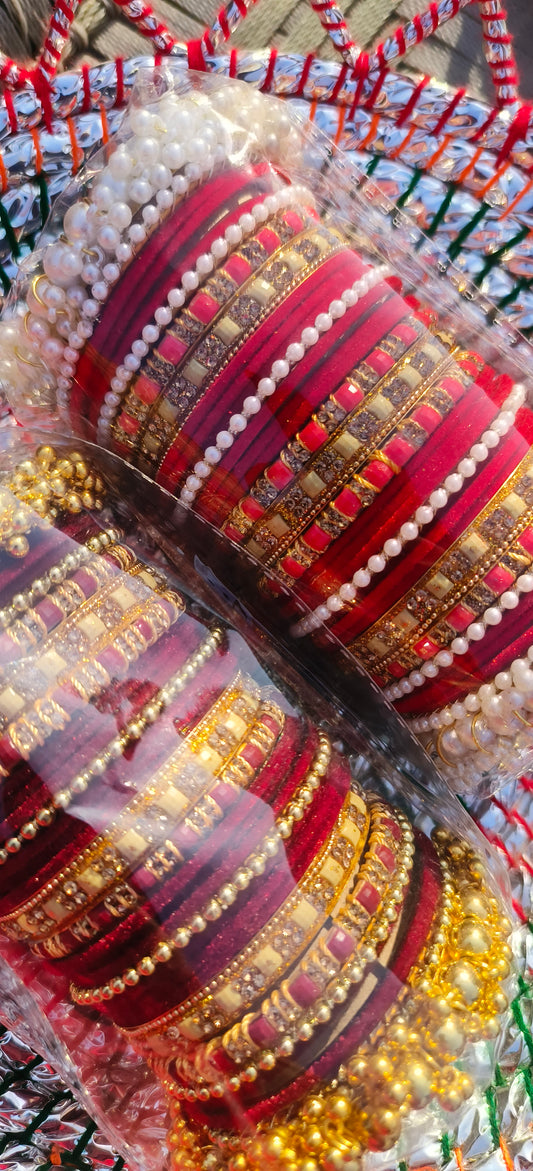 Royal Red & Maroon Bridal Kundan Set ❤️✨