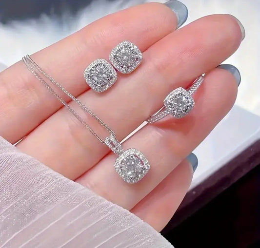 Zircon 4pcs set- Anti tarnishing