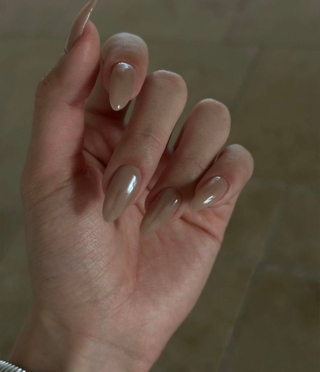 Glaze Brown- Glossy Gel Nails with application kit