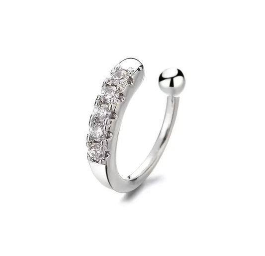1pc Non-perforated Nose Ring, Anti-allergy & Anti Tarnishing