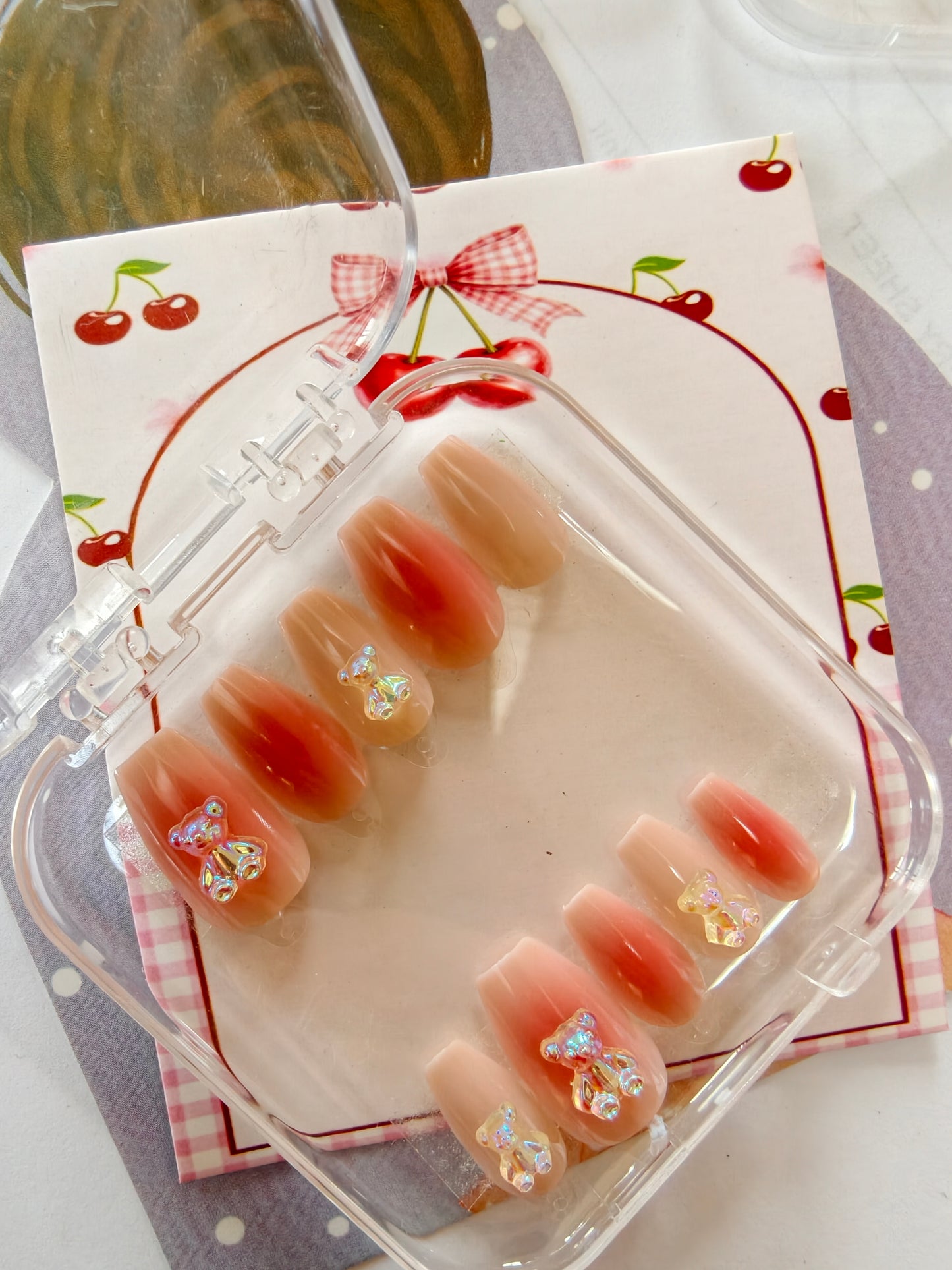 Candy Jar- Handmade 12pcs Nail set with Application kit