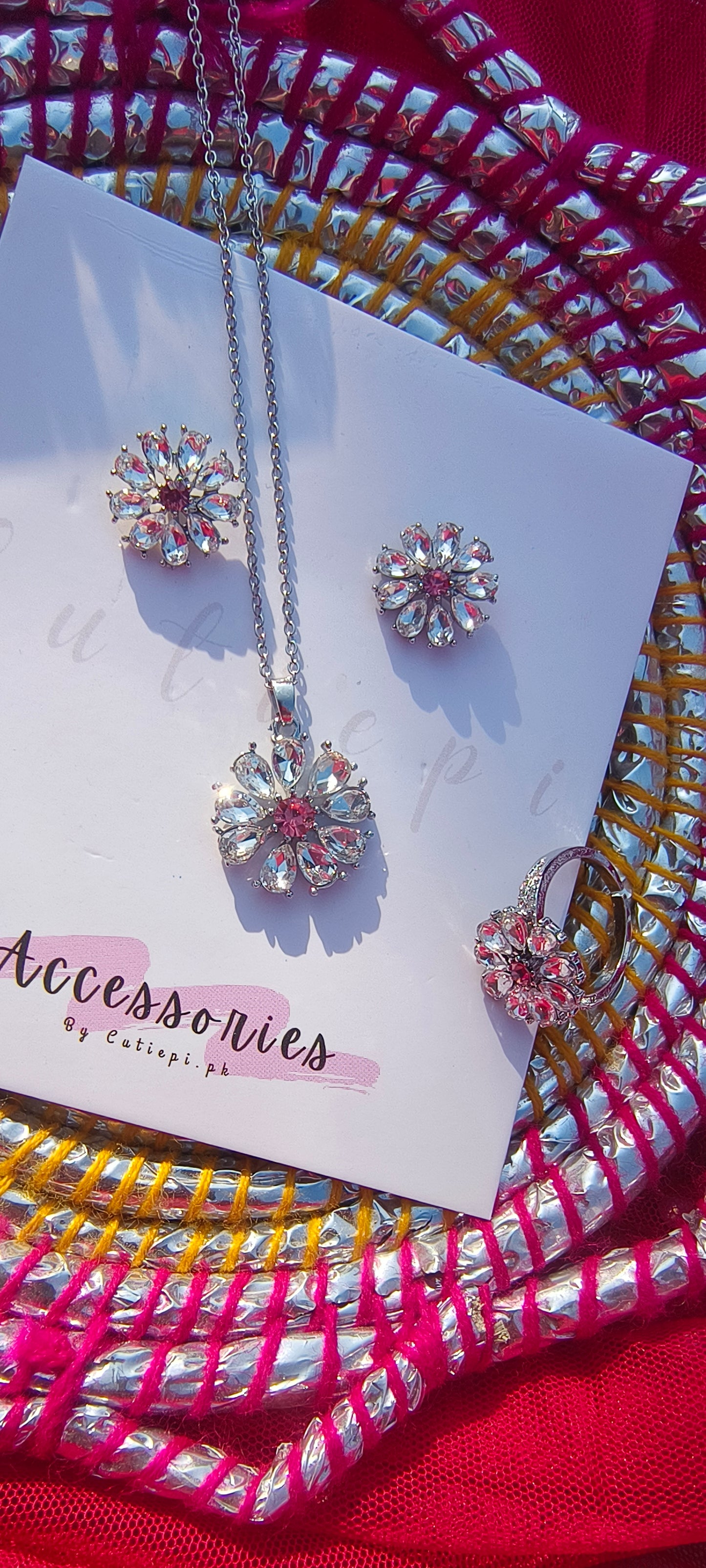 Ethereal Snowflake Crystal Jewelry Set