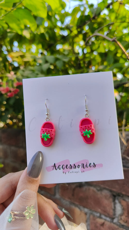 Pink Shoe Earrings – Cute & Playful Acrylic Jewelry for Women & Girls