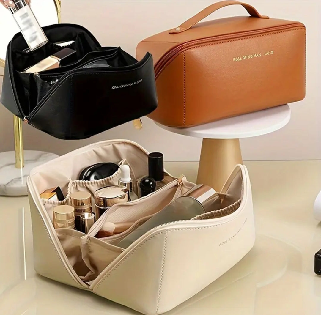 CloudZip: PU Pillow-Style Travel Makeup storage bag (Imported Leather) Flat 50% off on New Arrivals - On our 10k Followers Celebration - For 24 hrs only