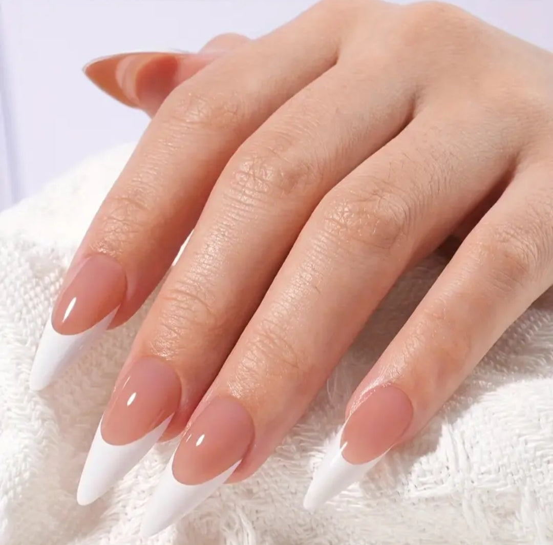 Luxe French Elite Tips- Handmade 15 pcs with Application Kit