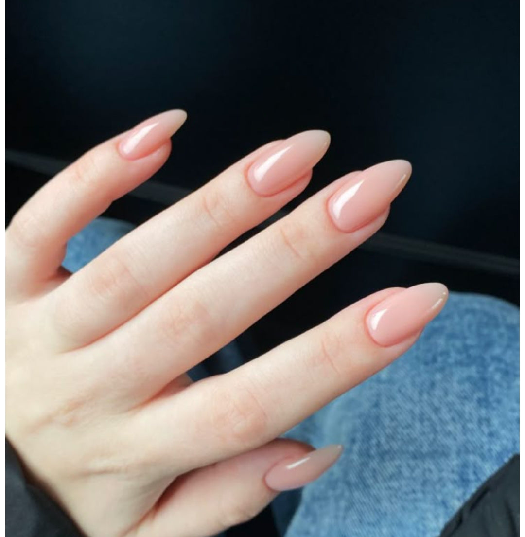 Natural Nude- 15 Pcs Gel Nails With Application Kit (Best Seller)