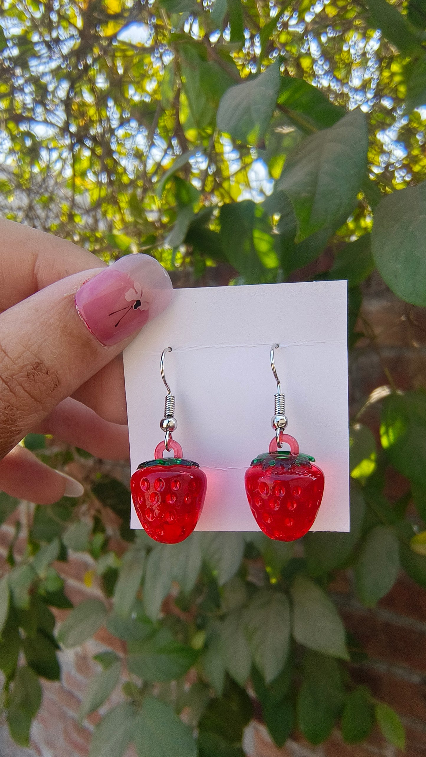 Strawberry Glow Earrings – Playful & Unique