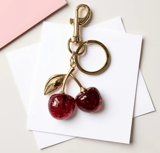 Metalic Cherry Bag Charm- Trending and Beautiful