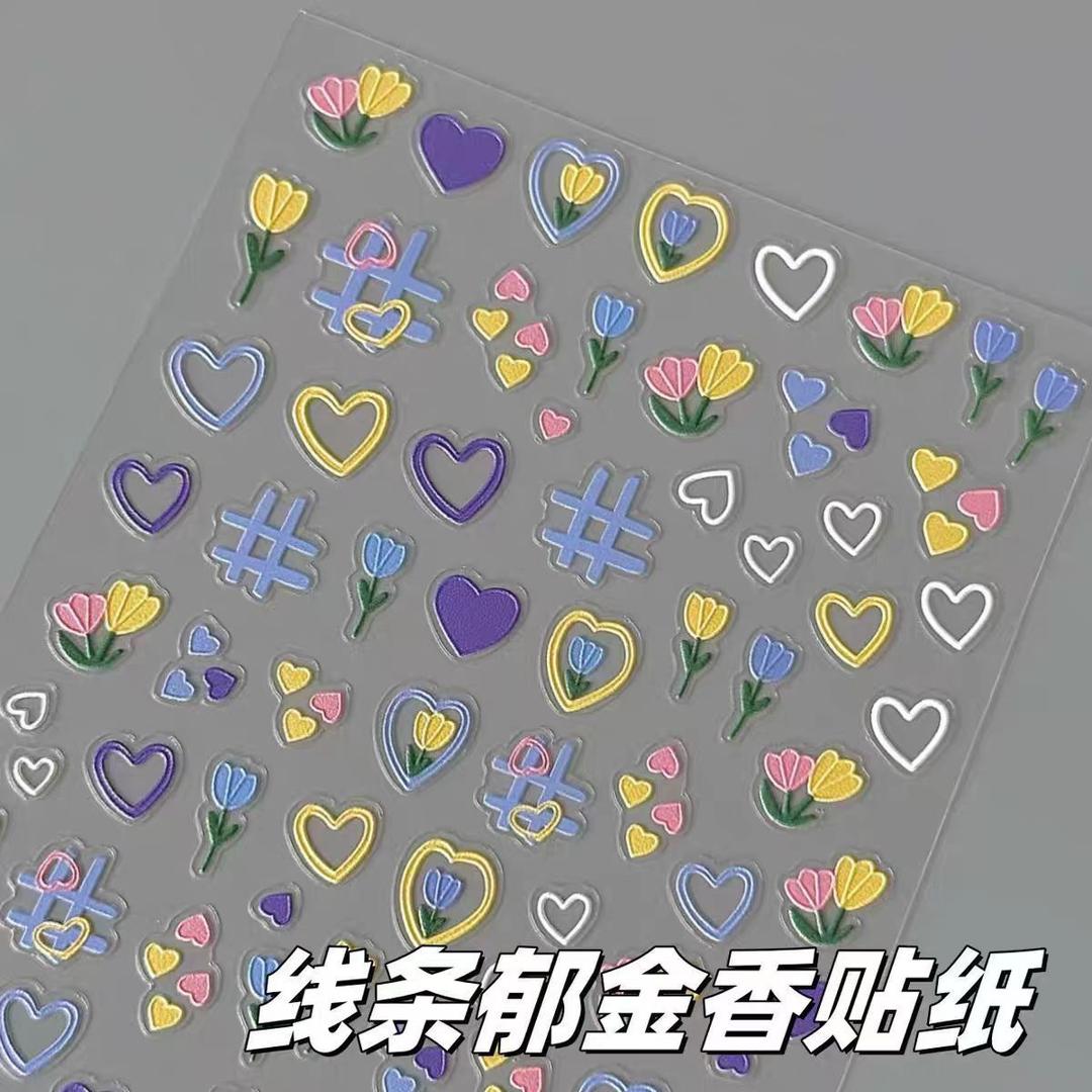 Trendy 3d Nail Art Sheet-Code 004