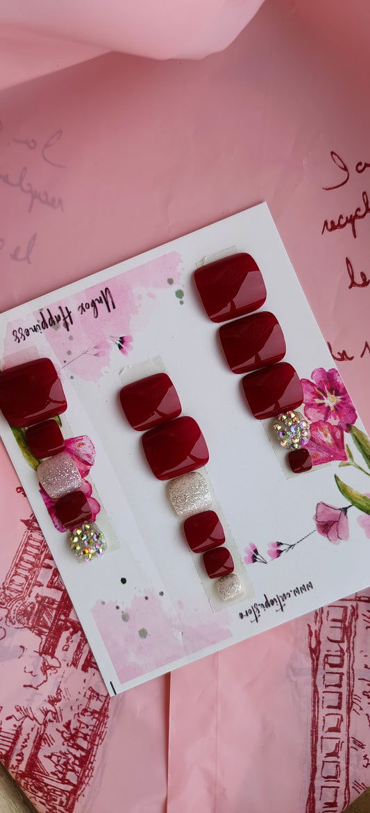 Bridal Bliss – 24pcs toe nails with Application Kit