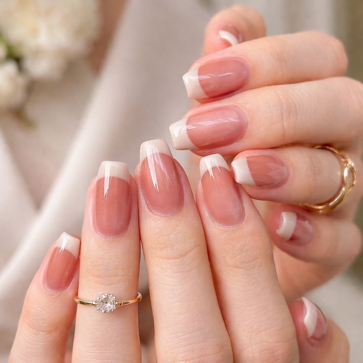 Gel French- 30 pcs High quality Nails with Application Kit