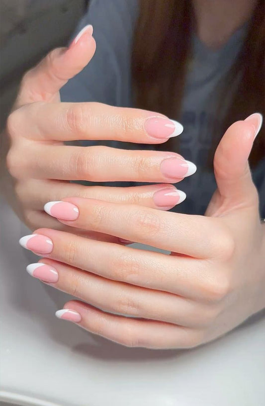 Clean French- Premium Nail set with Application kit (Eid Special)