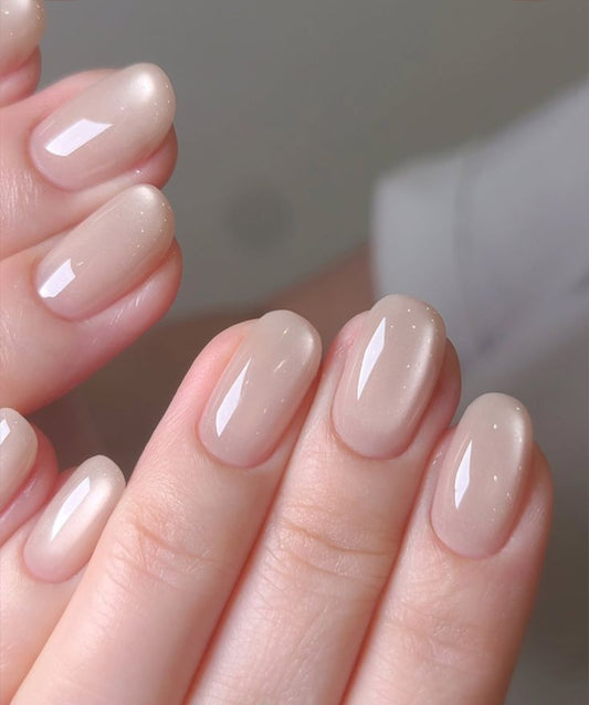 Beigh Beauty-Premium Cat eye Nail set with Application kit (Eid Special)