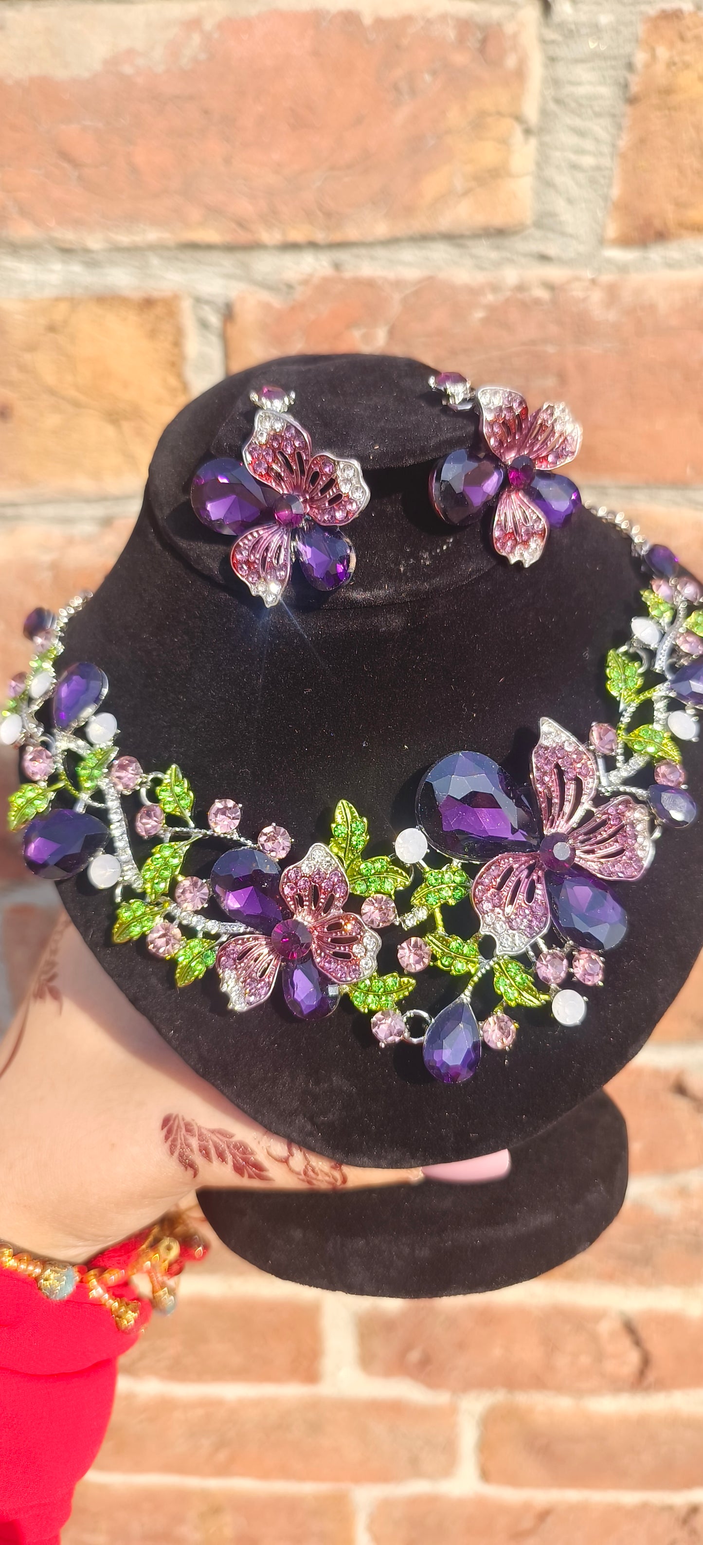 Royal Amethyst Blossom Jewelry Set