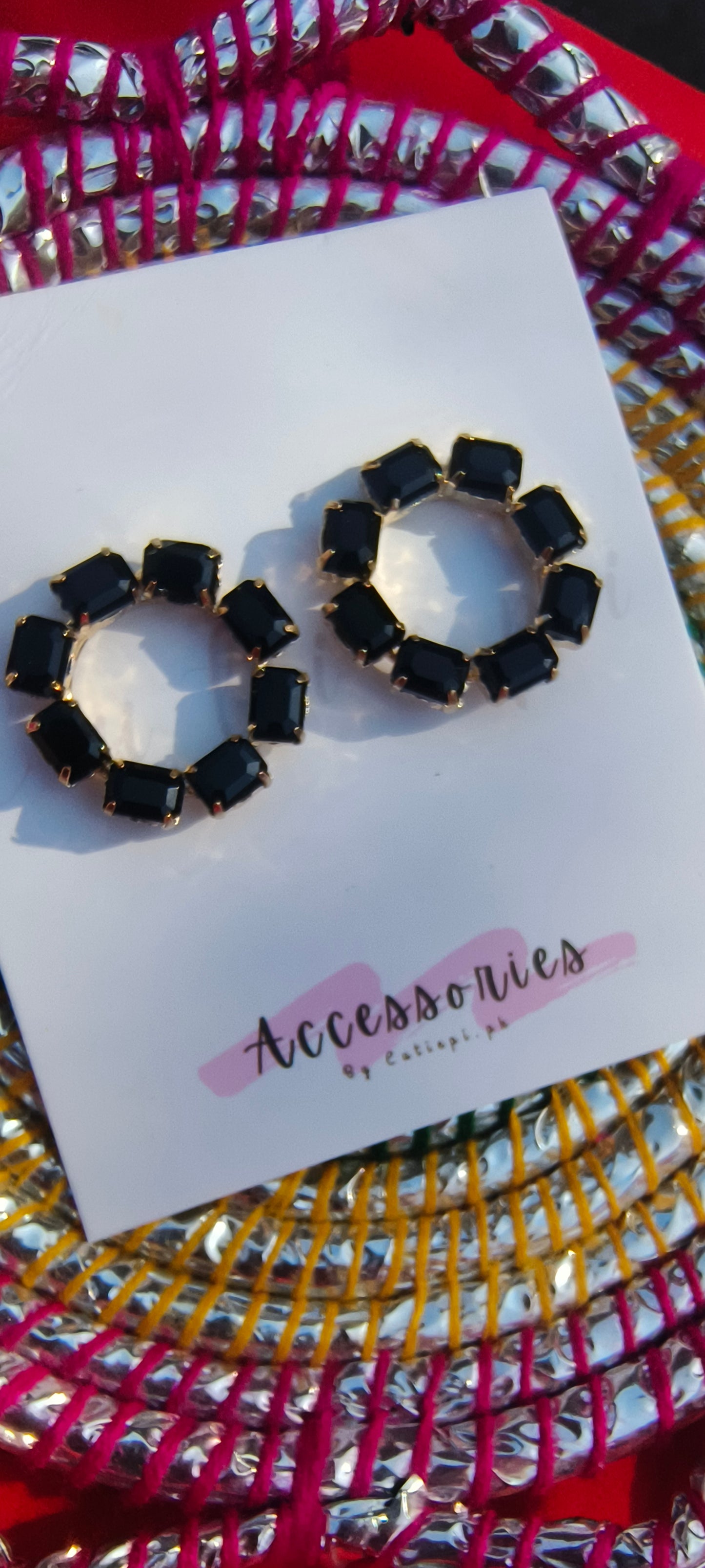 Classic Black Hoop Earrings