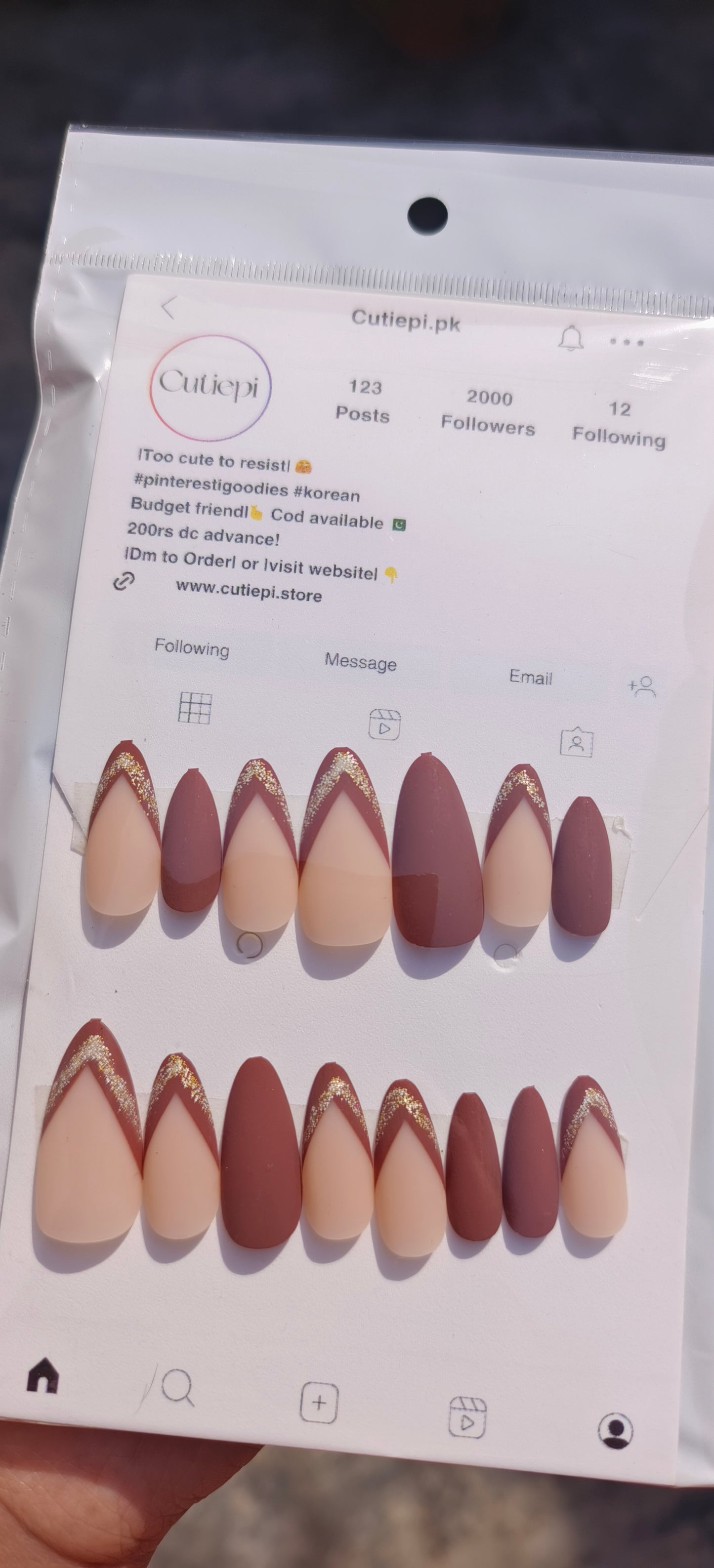 Classic Red French – 24pcs Matte nails with Application Kit