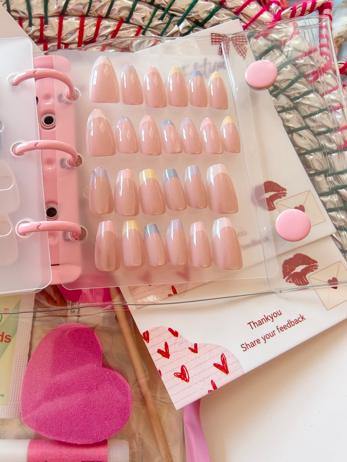 8 sets Nail Book (Each set has 15nails) with complete application kit