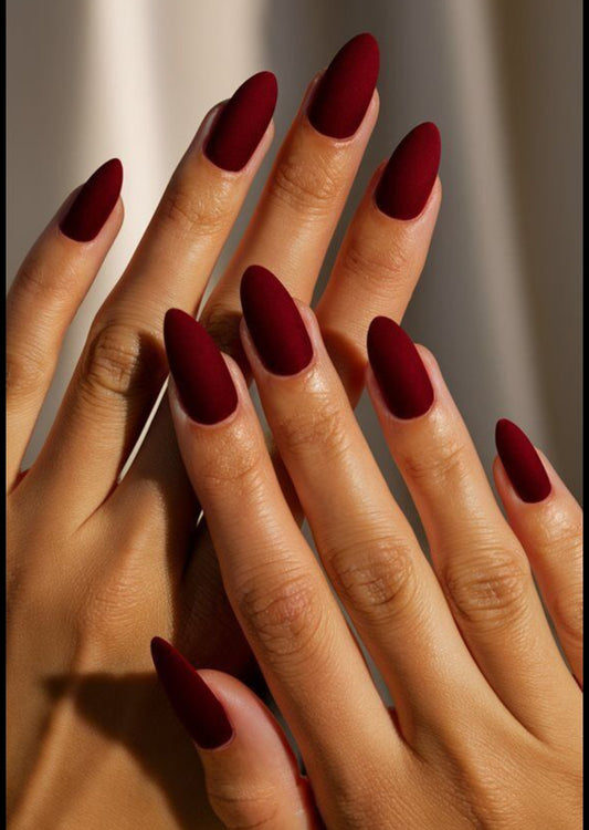 Cherry Red–  Premium Matte Nails 24pcs with Application Kit