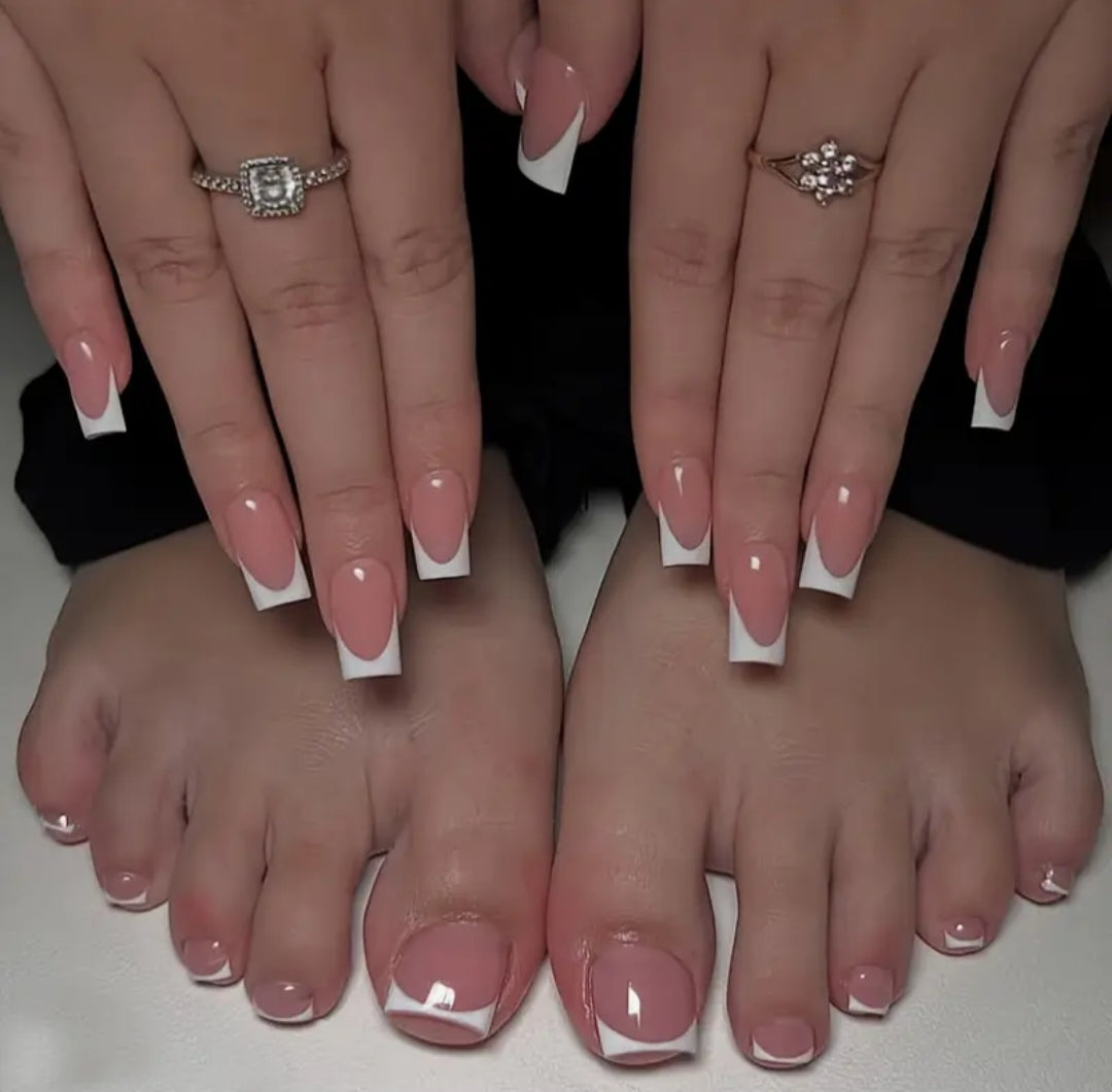 Twin Set-48pcs French Nails with Application kit