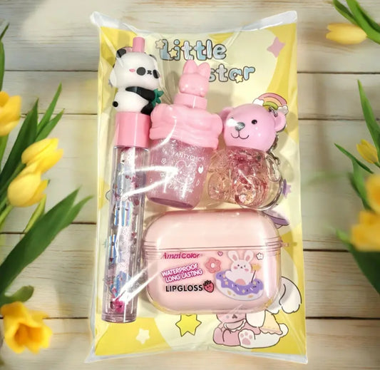 Kids Lip Gloss- Shiny and Soft Tint Pack of 4