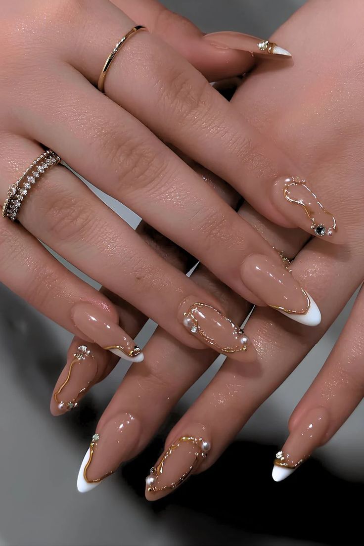 3D French- Handmade Chrome Nails with Application Kit (Luxury Edition)